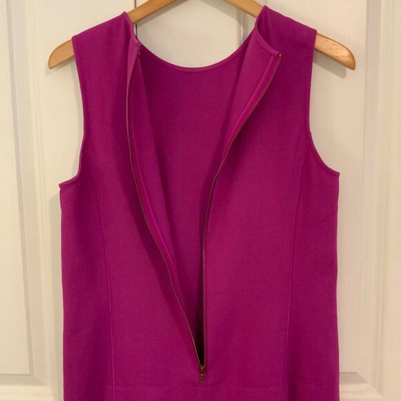 LOFT Fuchsia Purple Sleeveless Drop Waist Shift Dress Size 10 - Picture 11 of 12